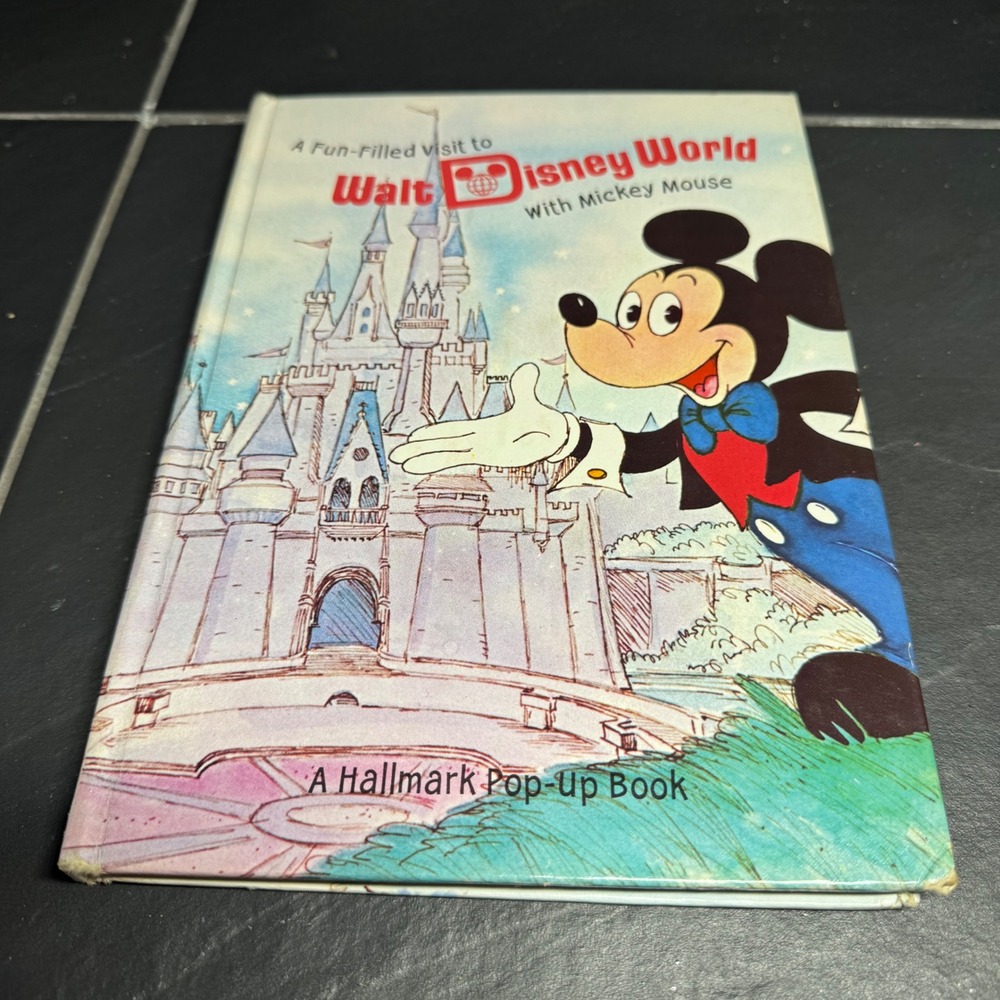 Vintage 1972 Walt Disney World Mickey Mouse Hallmark Pop-Up Book Dean Walley